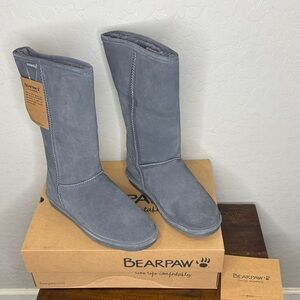 BearPaw Emma Tall Boots - Charcoal Gray NIB NWT
